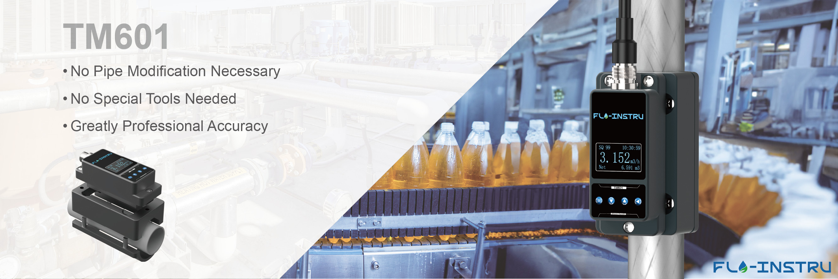 Qualité Bride-sur le débitmètre ultrasonique Usine