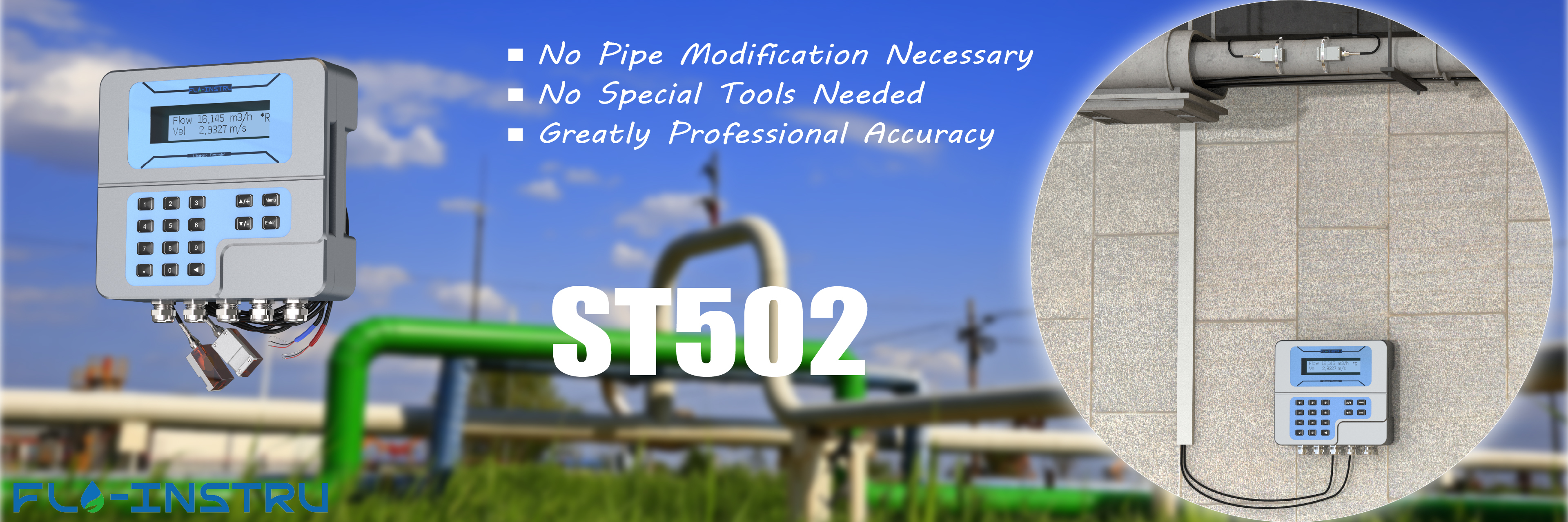 Qualité Bride-sur le débitmètre ultrasonique Usine